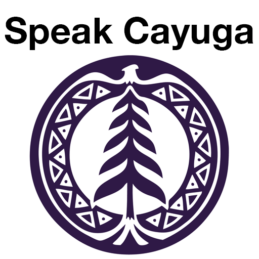 Purple Speak Cayuga logo
