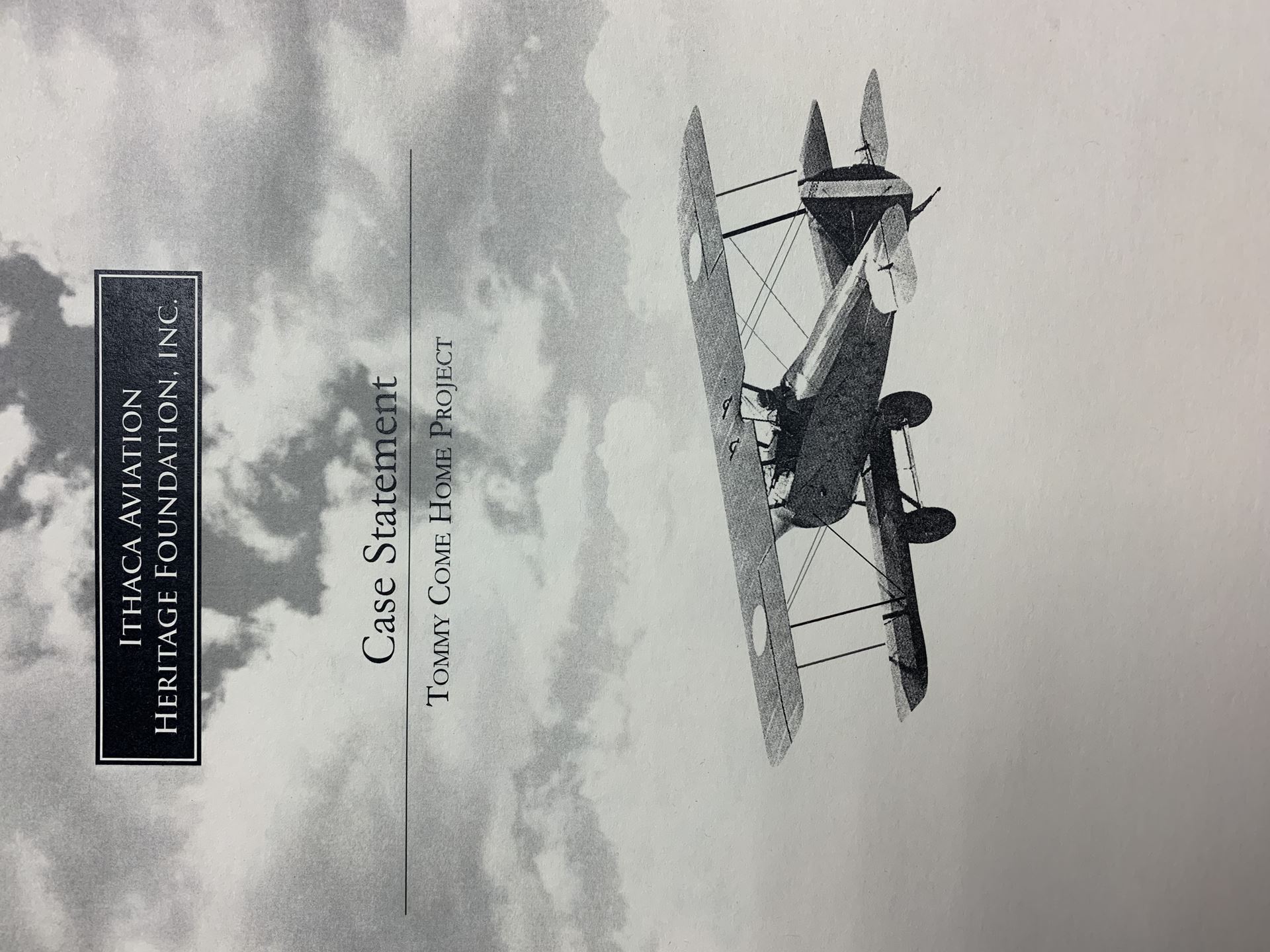 Ithaca Aviation Heritage Foundation case statement for the tommy come home project 