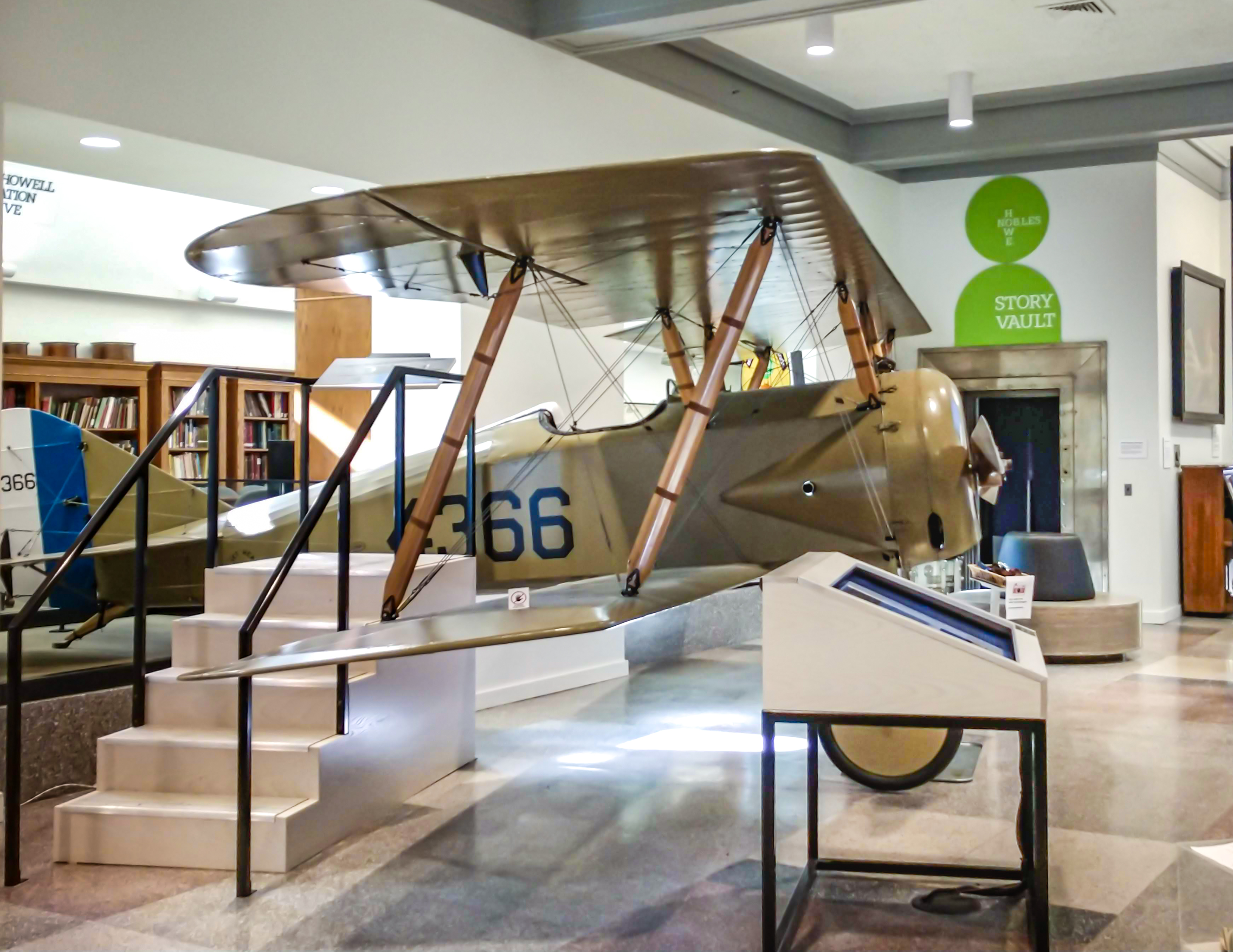 A photograph of the Tommy Plane in the History Center.