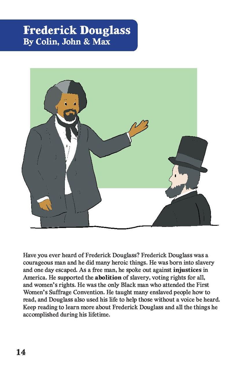 A link/image to a downloadable activity about Frederick Douglass.
