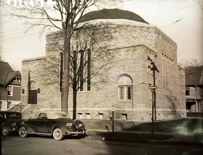 A picture of Temple Beth-El ca. 1930s. Photo from the History Center in Tompkins County photograph collection. 